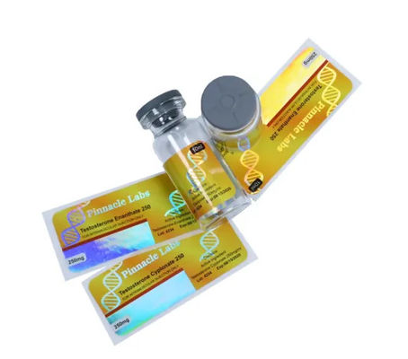 Błyszczące laminowanie OEM 10 ml Etykiety na fiolki Hologram Bezpieczeństwo dla medycyny