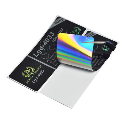 OEM Black 3x6,8 cm Holograficzne etykiety na fiolki apteczne Certyfikat SGS