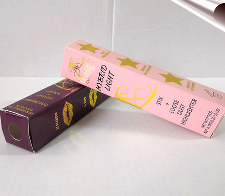 CMYK Hot Stamping Cosmetic Paper Box, składane opakowanie na szminki