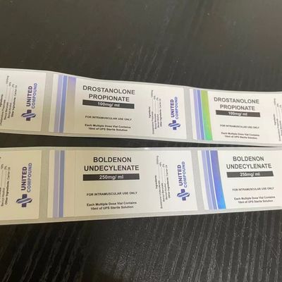 ISO9001 PMS Kolor 26 mm Długość 30 ml Etykiety na butelki z nadrukiem srebrnej folii