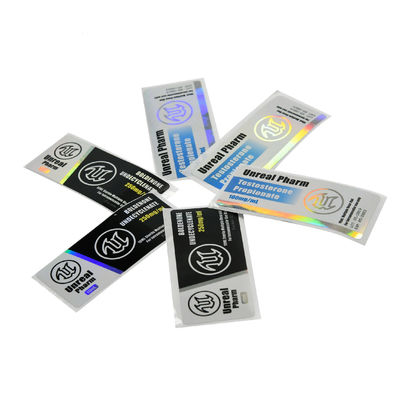 Mocny klej 25x60mm Hologram 10ml Etykiety na fiolki Primobolan 100mg / ml