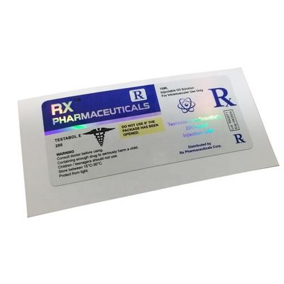 Odporne na ciepło Pantone Color Etykiety na butelki farmaceutyczne do wstrzykiwania sterydów