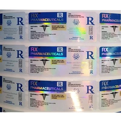 Odporne na ciepło Pantone Color Etykiety na butelki farmaceutyczne do wstrzykiwania sterydów