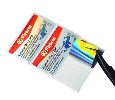 Błyszczące laminowanie OEM 10 ml Etykiety na fiolki Hologram Bezpieczeństwo dla medycyny