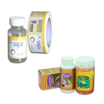 Druk CMYK Etykiety na fiolki sterydowe, etykiety na butelki z pigułkami 35 x 84 mm na witaminy Vitamin