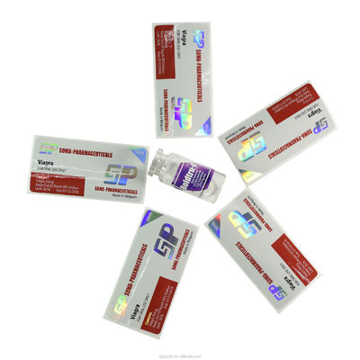 Anty-fałszywe drukowanie 30x84mm Szklane fiolki Etykiety na butelki medyczne Medicine