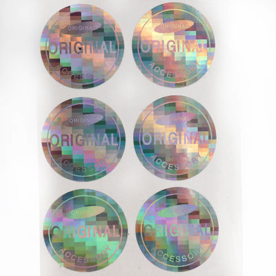 Srebrne naklejki z hologramem Tamper Evident, wodoodporna winylowa etykieta samoprzylepna