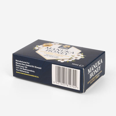 Czarny papier kosmetyczny z recyklingu o gramaturze 300 g / m2 z drukiem punktowym UV