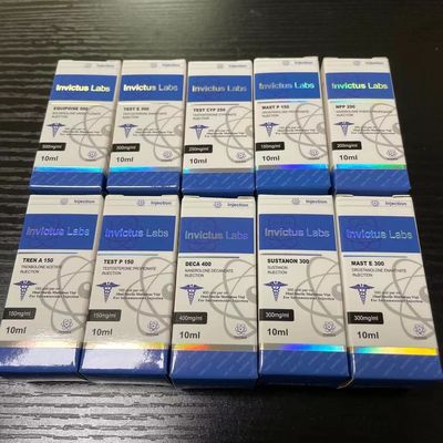 Srebrna folia z hologramem 10 ml 20 ml pudełek sterydowych z błyszczącą jasną folią