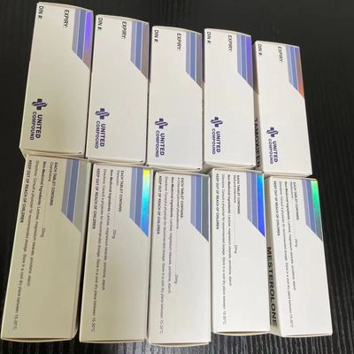 Winstrol Tablets Drukowanie pudełek papierowych, tłoczenie srebrnej folii Wytłaczane pudełka na pigułki medyczne
