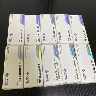 Winstrol Tablets Drukowanie pudełek papierowych, tłoczenie srebrnej folii Wytłaczane pudełka na pigułki medyczne